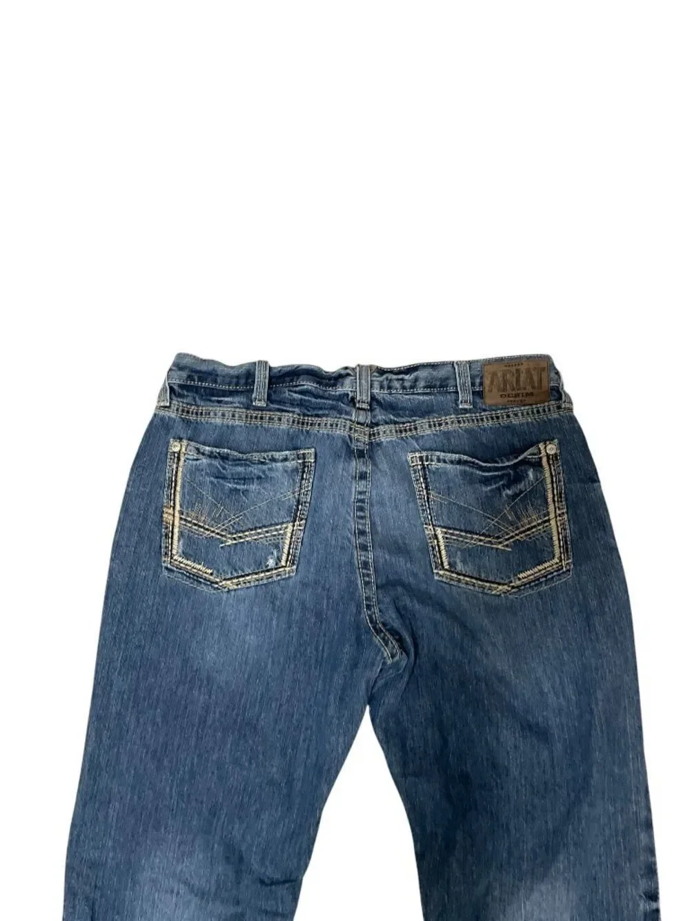 True Religion Billy Relaxed Bootcut Stretch Logo Denim Blue Jeans Men's Sz 38